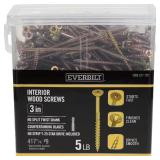 #9 x 3 in. Star Drive Flat Head Interior Wood Scre