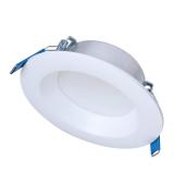 Halo White 4 in. W Plastic LED Canless Recessed Do