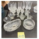 Collection of vintage crystal or pressed glass ..