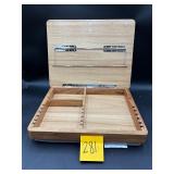 Rossie Home Acacia Wood Easel Lap Desk with Sto..