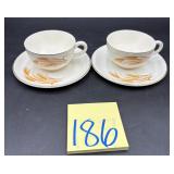 Vintage Homer Laughlin teacup and saucer set in..