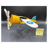 Metal Airplane Plant Holder