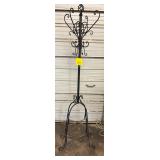 Black Wrought Iron Coat Rack