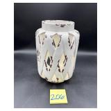 Decorative ceramic lantern or candle holder