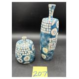 Jamie Young Co. Coastal Ceramic Block Print Vas..