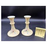 Vintage Hull Pottery Serenade candlesticks from..