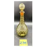 Vintage Empoli Italian art glass decanter, comm..