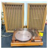 Vintage Kenwood Record Player and Speakers