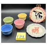 Set of (4) Ice cream bowls and Pioneer Woman De..