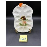 Vintage Sears Merry Mushroom Deviled Egg Tray