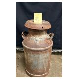 Vintage metal milk can 25 in tall