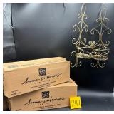 New Home Interior Brass wall Candle Holders