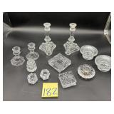 Collection includes several vintage crystal ite..