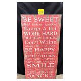 Rules of Life Wall Decor 24x47