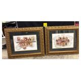 Pair of Framed Art 32x 27 tall