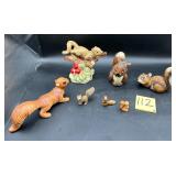 Squirrel figurine lot