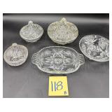 Candy dish & serving dishes