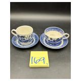 Vintage Churchill England Blue Willow tea cup a..