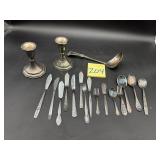 Vintage silverplate flatware in various pattern..