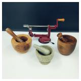 Apple Peeler & Spice/Herb Mortars & Pestles