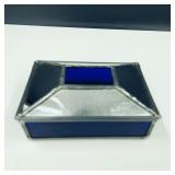 Vintage Stained Glass & Mirror Trinket Box