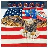 Vintage Native Handkerchiefs, Eagle Wall Tapestry