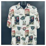 Vtg. Harley Davidson 100% Silk Button Up