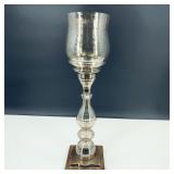 Vintage Glass Hurricane Candle Holder