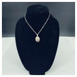 Vintage 925 Sterling Silver Locket Necklace
