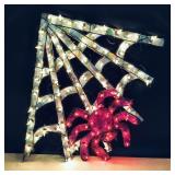 Vtg. Indoor/Outdoor Holographic Lighted Spider Web