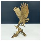 Solid Brass Eagle Landing Figurine