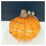 Hand-Blown Decorative Glass Pumpkin