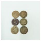 1858 Flying Eagle Cent +1859,60,61,62,63