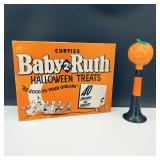 Vtg 1958 Halloween Baby Ruth Box & Horn