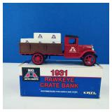 ERTL Diecast Metal 1931 Hawkeye Locking Crate Bank
