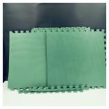6 Green Foam Floor Tiles/Yoga Mat