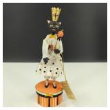 Retired Allen W. Cunningham Black Cat Figurine Box