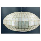 Large Capiz Shell Hanging Light Fixture