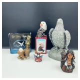 Assorted Vintage Eagle Figurines