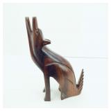 Vintage Hand Carved Ironwood Wolf Figure