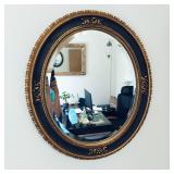 Vintage Ornate Oval Mirror