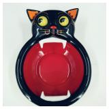 Dept.56 Halloween Black Cat Google Eye Candy Dish
