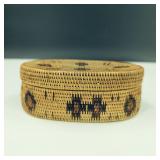 Antique Native American Indian Woven Oval Basket