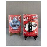 Vintage Inspired Metal Gas Station Signs