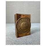 WWI German GOT MIT UNS Trench Art Card Holder