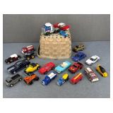 Basket of Cars Hot Wheels Vintage & More