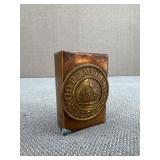 WWI German GOT MIT UNS Trench Art Card Holder
