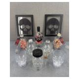 Glass Skull & Dracula Containers Plus