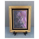 VTG Acrylic on Canvas Lilac FLowers