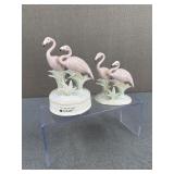 Vintage Otagari Porcelain Flamingos